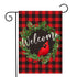 GB6228 Plaid Welcome Wreath Christmas Garden Flag