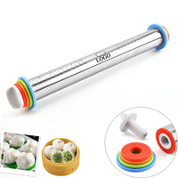 GG3714 Stainless Steel Rolling Pins With Adjustable Thickness Rings