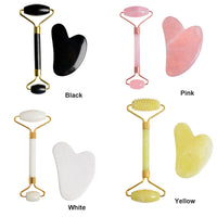 GB6222 Facial Beauty Jade Roller & Gua Sha Set