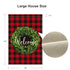 GB6228 Plaid Welcome Wreath Christmas Garden Flag