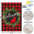 GB6228 Plaid Welcome Wreath Christmas Garden Flag