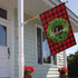 GB6228 Plaid Welcome Wreath Christmas Garden Flag